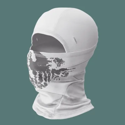 Front left side of custom white label balaclava masks