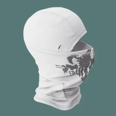 Right side of white label custom balaclavas.