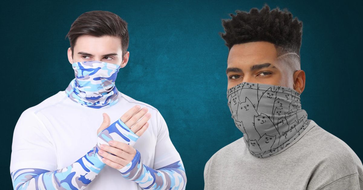 Step-by-step guide showing how to warp a balaclava for optimal fit and warmth in cold weather conditions.