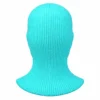 Aqua Two-Hole Knitted Balaclava – Knitted Bridge Between the Eyes – Image 4 of 4
