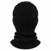Strick-Sturmhaube in Schwarz mit drei Öffnungen – leichter Stretchstrick – Bild 4 von 4