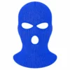Cobalt Blue Three-Hole Knitted Balaclava – Warm, Breathable Knit – Image 1 of 4