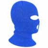 Cobalt Blue Three-Hole Knitted Balaclava – Warm, Breathable Knit – Image 3 of 4
