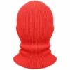 Coral Three-Hole Knitted Balaclava – Soft Acrylic Rib Knit – Image 4 of 4