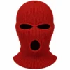 Dark Red Three-Hole Knitted Balaclava – Reinforced Openings – Image 1 of 4