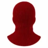 Pasamontañas tejido rojo intenso de una abertura – canalé grueso – Imagen 4 de 4