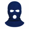 Navy Three-Hole Knitted Balaclava – Rib Knit, Round Mouth Opening – Image 1 of 4
