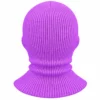 Orchid Three-Hole Knitted Balaclava – Soft Acrylic Rib Knit – Image 4 of 4