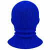 Pasamontañas tejido azul real de dos aberturas – canalé acrílico suave – Imagen 4 de 4