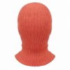 Cagoule tricotée rose saumon à trois ouvertures – col long évasé – Image 3 sur 3