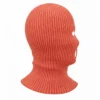 Cagoule tricotée rose saumon à trois ouvertures – col long évasé – Image 2 sur 3