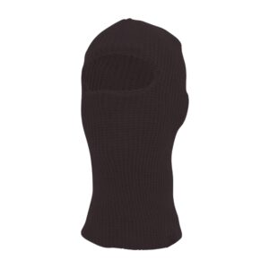 Black knitted balaclava with a single face opening
