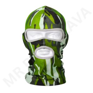 Green camouflage 3-hole sublimated balaclava
