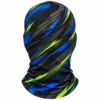 Cagoule de sport imprimée – rayures bleu et fluo – Image 4 sur 4