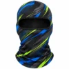 Cagoule de sport imprimée – rayures bleu et fluo – Image 1 sur 4