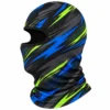 Cagoule de sport imprimée – rayures bleu et fluo – Image 3 sur 4