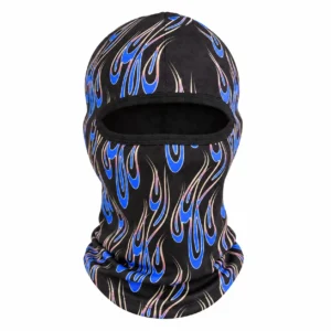 Custom Blue Flame Sublimated Balaclava – Full Neck Cover