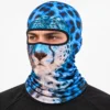 Cagoule sublimée léopard bleu – visière en filet – Image 2 sur 4