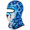 Cagoule sublimée léopard bleu – visière en filet – Image 3 sur 4