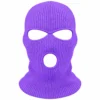 Pasamontañas tejido azul violeta de tres aberturas – punto cálido para el frío – Imagen 1 de 4