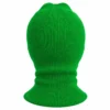 Bright Green One-Hole Knitted Balaclava – Stretch Rib Knit, One Size – Image 4 of 4