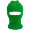 Bright Green One-Hole Knitted Balaclava – Stretch Rib Knit, One Size – Image 1 of 4