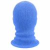 Cagoule tricotée bleuet à deux ouvertures – maille côtelée stretch, taille unique – Image 4 sur 4