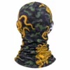 Custom Dragon Camo Sublimated Balaclava – Green & Gold – Image 4 of 4