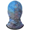 Custom Geometric Sublimated Balaclava – Blue Triangle Print – Image 4 of 4