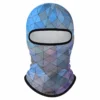 Custom Geometric Sublimated Balaclava – Blue Triangle Print – Image 1 of 4