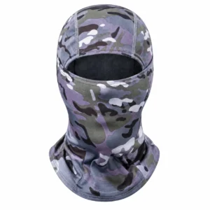 Custom Grey Camo Sublimated Balaclava – Two-Panel Build