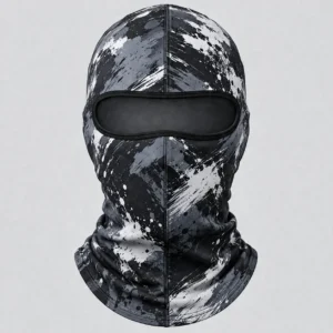 Custom Printed Balaclava – Grey Grunge Camo