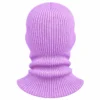 Lilac One-Hole Knitted Balaclava – Warm Knit for Cold Weather – Image 4 of 4