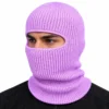 Lilac One-Hole Knitted Balaclava – Warm Knit for Cold Weather – Image 2 of 4