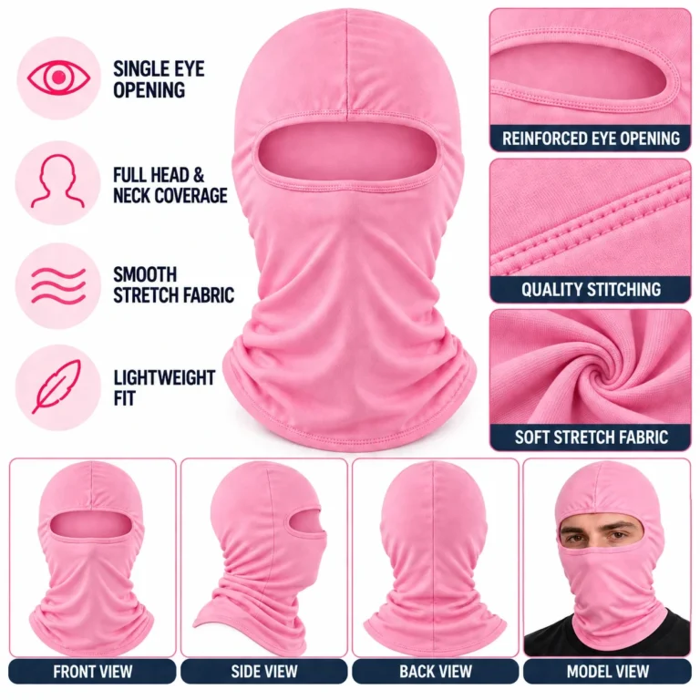 Blank One-Hole Stretch Balaclava – Lightweight Polyester Jersey: features and views
