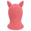Pink Cat-Ear Knitted Balaclava – Plush Chunky Knit – Image 4 of 4