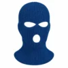 Sapphire Blue Three-Hole Knitted Balaclava – Reinforced Openings – Image 1 of 4
