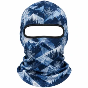Custom Snowflake Printed Balaclava – Winter Microfiber