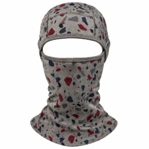 Custom Speckled Sublimated Balaclava – Grey Terrazzo Print