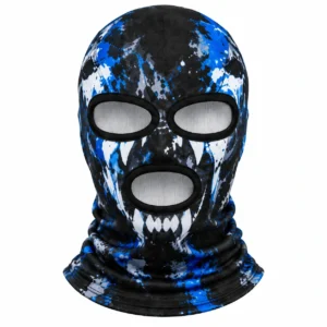 Cagoule imprimée à trois ouvertures – motif crocs bleu