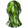Cagoule sublimée camouflage à trois ouvertures – rayures vertes – Image 4 sur 4