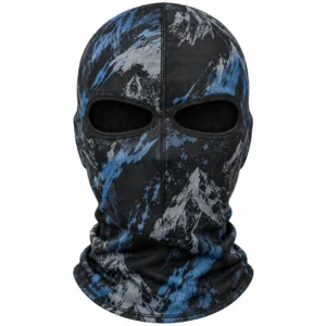 Pasamontañas estampado de dos aberturas – montañas azul
