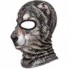 Custom Wolf Face Sublimated Balaclava – Seamless Front – Image 3 of 4