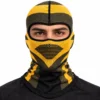 Cagoule moto jaune et noir – aération bouche – Image 2 sur 4