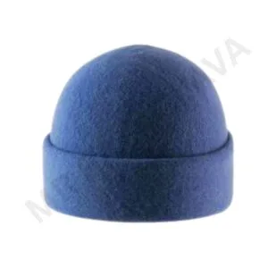 Blue wool beanie hat