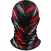 Motorrad-Sturmhaube mit 2 Löchern, Splatter-Print in Schwarz und Rot – belüftete Mundpartie – Bild 4 von 4