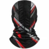 Pasamontañas de esquí con franjas racing negro y rojo – paneles laterales de malla transpirable – Imagen 4 de 4