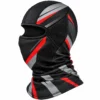 Pasamontañas de esquí con franjas racing negro y rojo – paneles laterales de malla transpirable – Imagen 3 de 4
