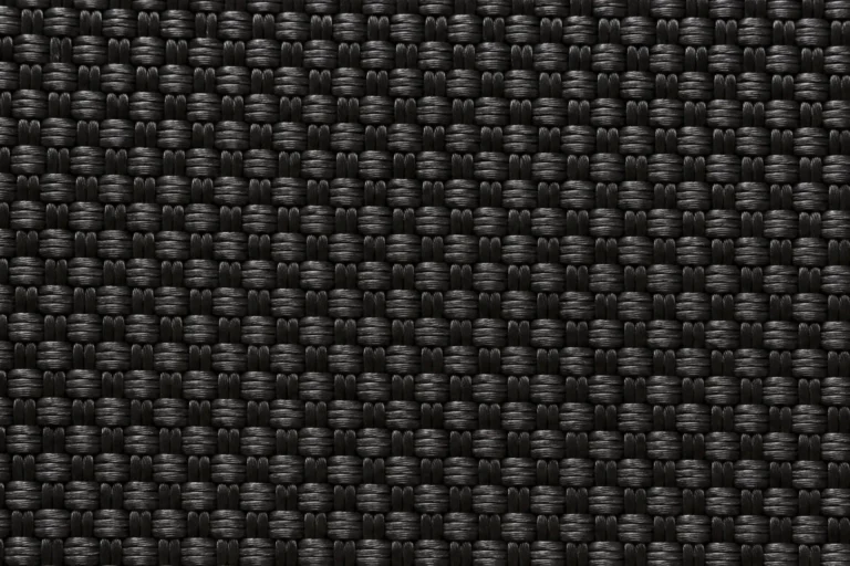 Nylon Oxford (Reinforcement Panels): close-up of black nylon oxford with a heavy basket weave