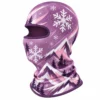 Pasamontañas de esquí morado con copos de nieve – estampado invernal sublimado – Imagen 3 de 4